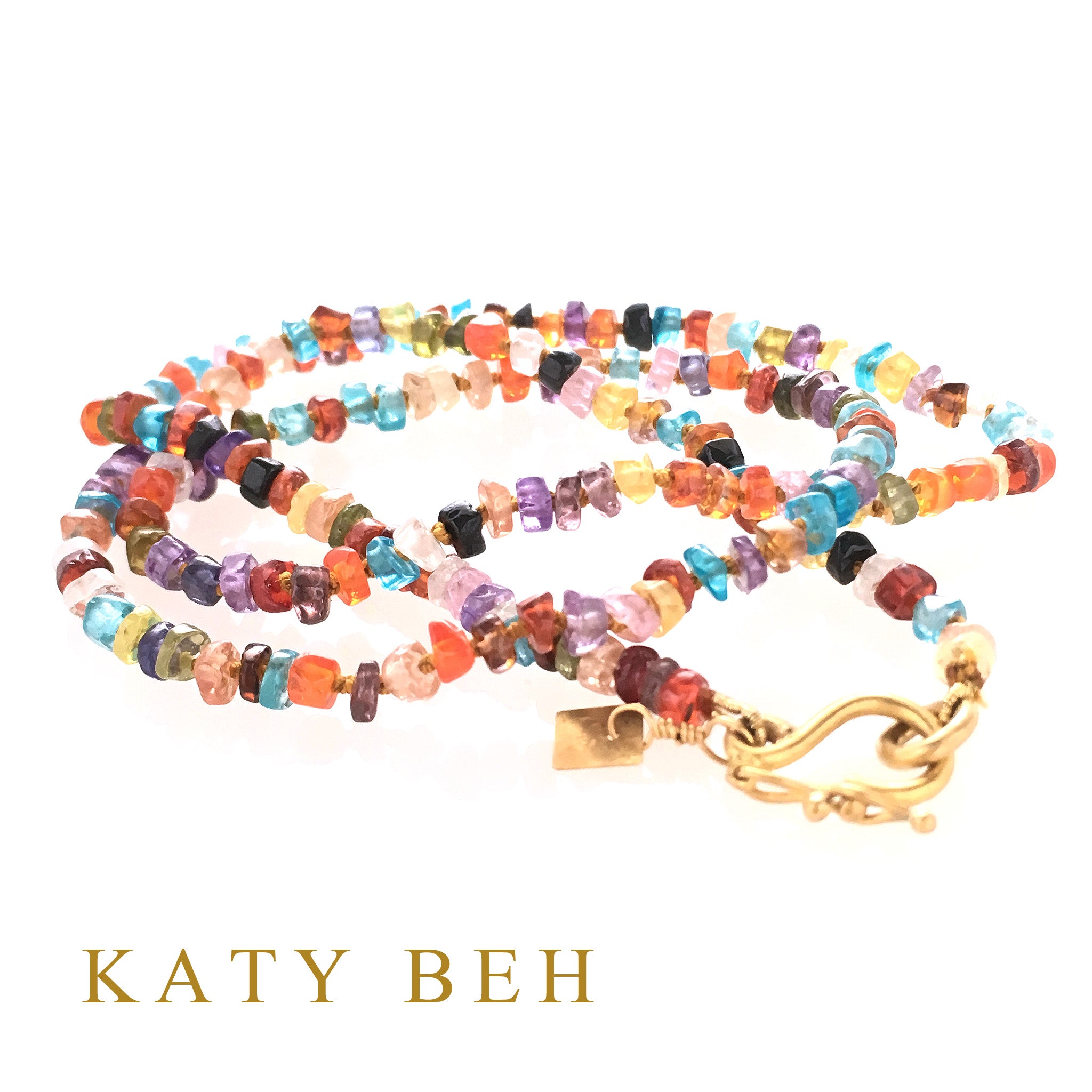 Monica Fancy Rainbow Zircon Necklace