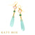 Niki Pink Opal, Emerald and Chalcedony Earrings