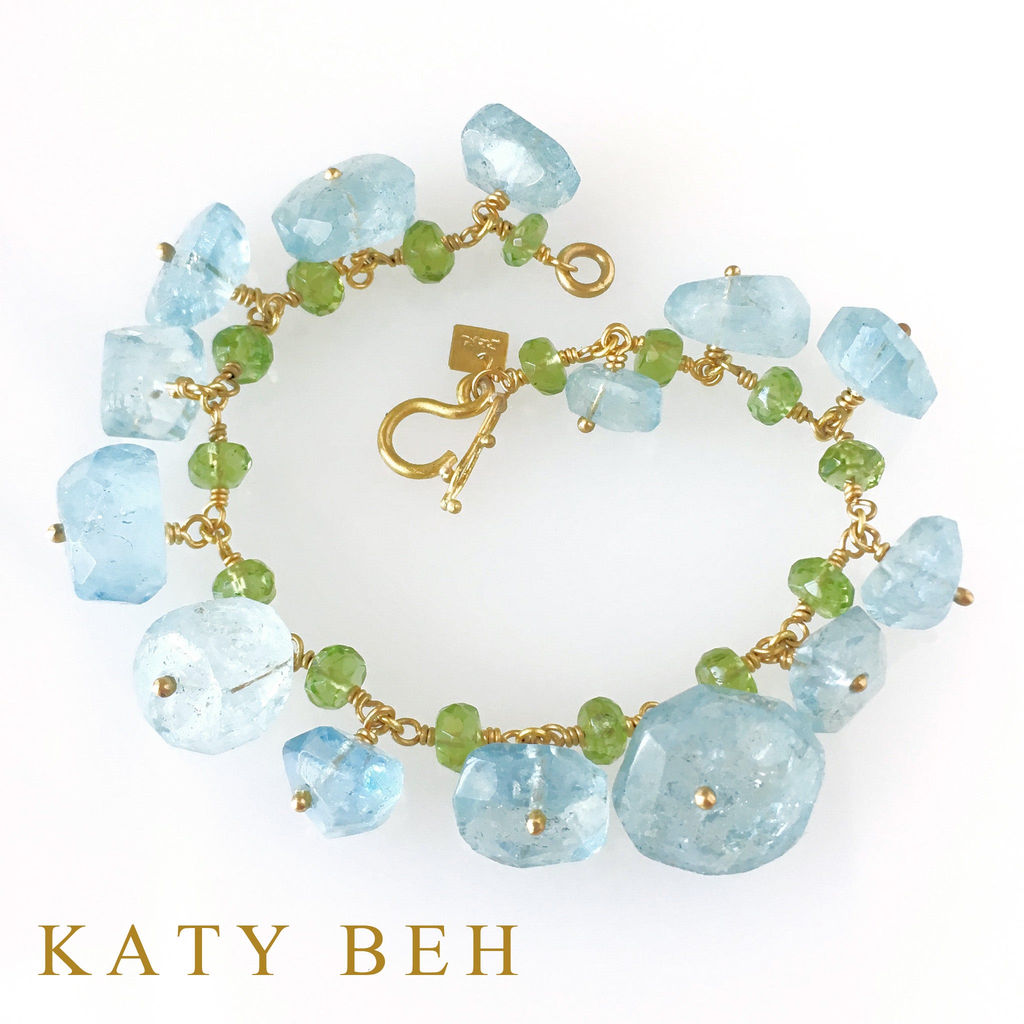 Penelope Peridot & Aquamarine Bracelet