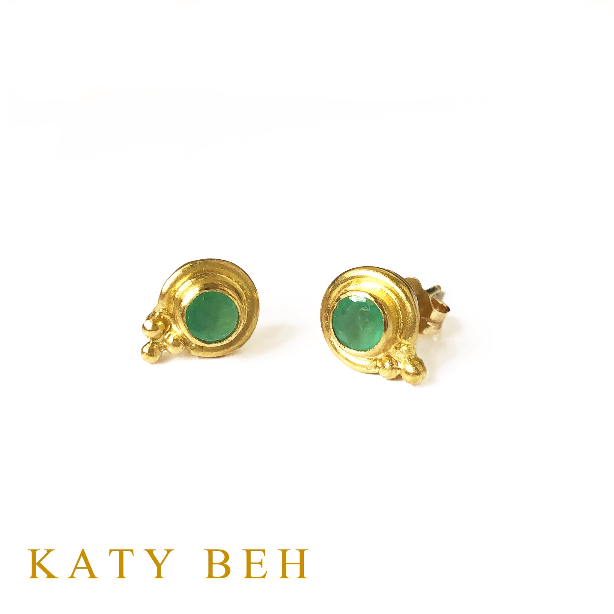 Phoebe Emerald Stud Earrings