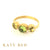 Piper Peridot, Yellow Beryl & Sapphire Ring