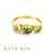 Piper Peridot, Yellow Beryl & Sapphire Ring