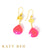 Rachel Fire Opal and Pink Chalcedony Earrings