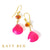 Rachel Fire Opal and Pink Chalcedony Earrings