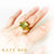 Remy Green Aquamarine and Yellow Sapphire Ring