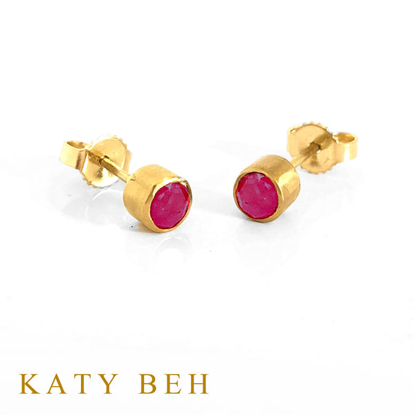 Ruby Stud Earrings