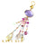 Sammie Amethyst, Yellow Sapphire and Fancy Gemstone Tassel Pendant