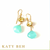 Jan Lemon Quartz and Peruvian Chalcedony Earrings